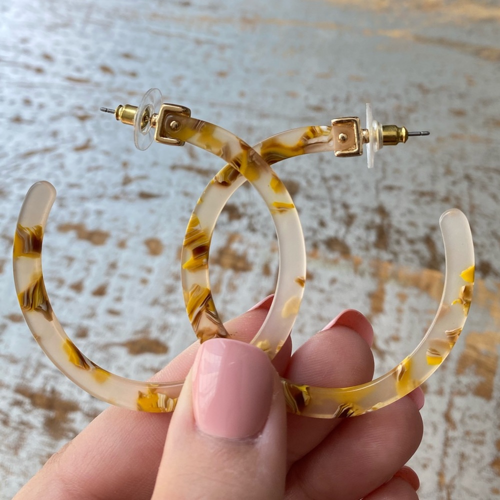 Funky half hoop earrings